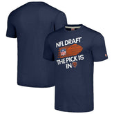 Chicago Bears Homage Unisex 2024 Team Draft Tri-Blend T-Shirt Heather Navy | NFL
