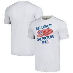 New England Patriots Homage Unisex 2024 Team Draft Tri-Blend T-Shirt Heather Gray | NFL