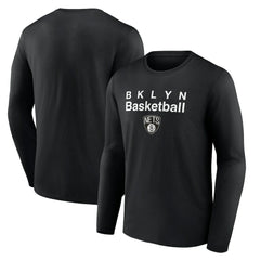 Brooklyn Nets Pick & Roll Coverage Long Sleeve T-Shirt Black - NBA