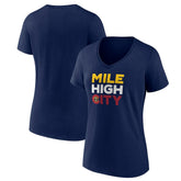 Denver Nuggets Pick & Roll Coverage V-Neck T-Shirt Navy - NBA