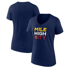 Denver Nuggets Pick & Roll Coverage V-Neck T-Shirt Navy - NBA
