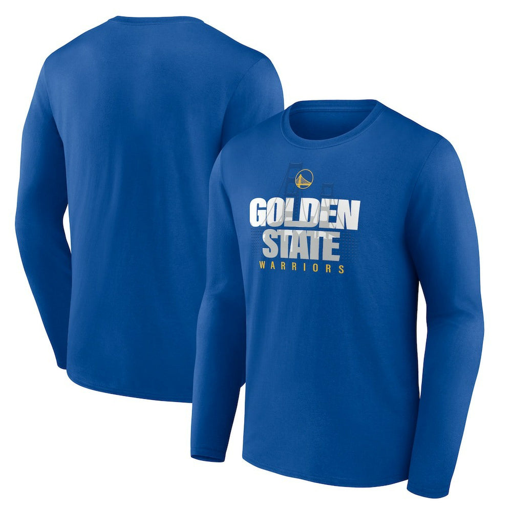 Golden State Warriors Pick & Roll Coverage Long Sleeve T-Shirt Royal - NBA