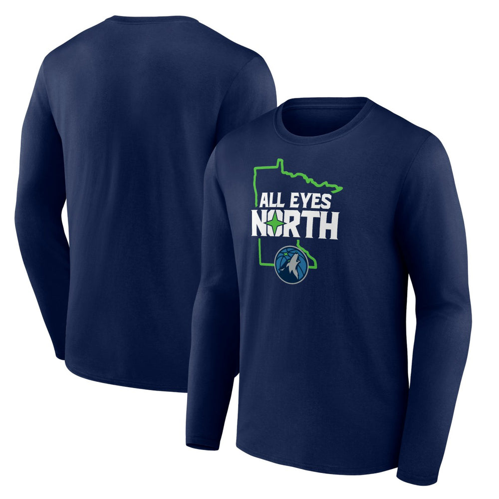 Minnesota Timberwolves Pick & Roll Coverage Long Sleeve T-Shirt Navy - NBA