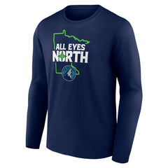 Minnesota Timberwolves Pick & Roll Coverage Long Sleeve T-Shirt Navy - NBA
