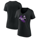 Sacramento Kings Pick & Roll Coverage V-Neck T-Shirt Black - NBA