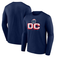 Washington Wizards Pick & Roll Coverage Long Sleeve T-Shirt Navy - NBA