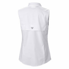 Pittsburgh Steelers Women's PFG Tamiami Omni-Shade Sleeveless Button-Up Shirt White | Columbia