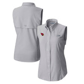 Arizona Cardinals Women's PFG Tamiami Omni-Shade Sleeveless Button-Up Shirt Gray | Columbia