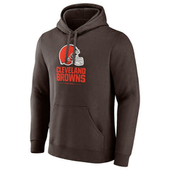 Cleveland Browns Team Lockup Pullover Hoodie Brown | Fanatics