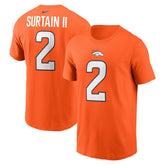 Patrick Surtain II Denver Broncos Name & Number T-Shirt Orange | Nike for Sale