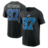 Aidan Hutchinson Detroit Lions Player Name & Number T-Shirt Black | Nike for Sale