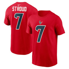 C.J. Stroud Houston Texans Player Name & Number T-Shirt Red | Nike for Sale