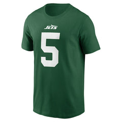 Garrett Wilson New York Jets Name & Number T-Shirt Green | Nike for Sale