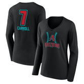 Corbin Carroll Arizona Diamondbacks Women's Name & Number Fastball V-Neck Long Sleeve T-Shirt - MLB