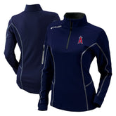 Los Angeles Angels Columbia Women's Omni-Wick Shotgun Quarter-Zip Pullover Top - MLB