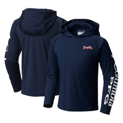 Atlanta Braves Columbia Youth Terminal Tackle Long Sleeve Hoodie T-Shirt - MLB