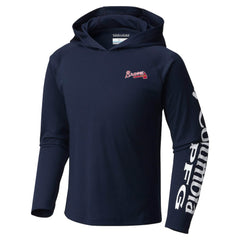 Atlanta Braves Columbia Youth Terminal Tackle Long Sleeve Hoodie T-Shirt - MLB