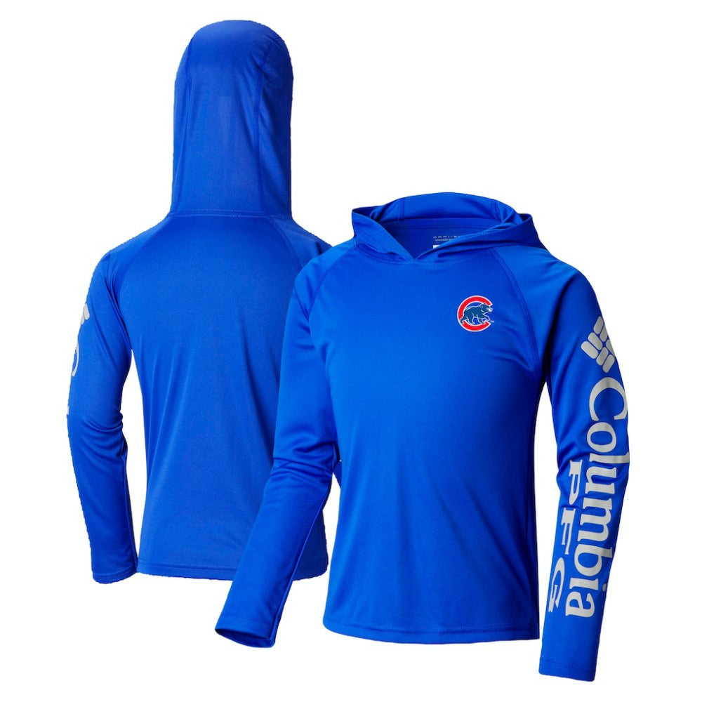 Chicago Cubs Columbia Youth Terminal Tackle Long Sleeve Hoodie T-Shirt - MLB