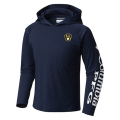 Milwaukee Brewers Columbia Youth Terminal Tackle Long Sleeve Hoodie T-Shirt - MLB