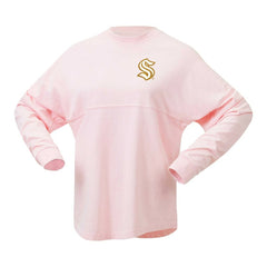 Seattle Kraken Fanatics Women's Spirit Jersey Long Sleeve T-Shirt - Pink - NHL