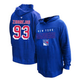 Mika Zibanejad New York Rangers Profile Women's Plus Size Name & Number Thermal Pullover Hoodie - Blue - NHL