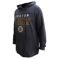 David Pastrnak Boston Bruins Profile Women's Plus Size Name & Number Thermal Pullover Hoodie - Black - NHL