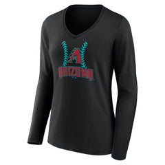Zac Gallen Arizona Diamondbacks Women's Name & Number Fastball V-Neck Long Sleeve T-Shirt - MLB
