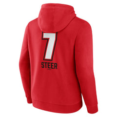 Spencer Steer Cincinnati Reds Name & Number Fastball Pullover Hoodie - MLB