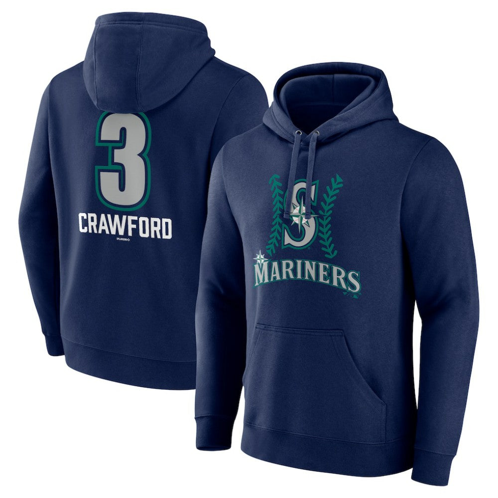 J.P. Crawford Seattle Mariners Name & Number Fastball Pullover Hoodie - MLB