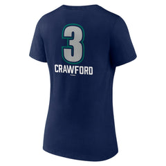 J.P. Crawford Seattle Mariners Women's Name & Number Fastball V-Neck T-Shirt - MLB