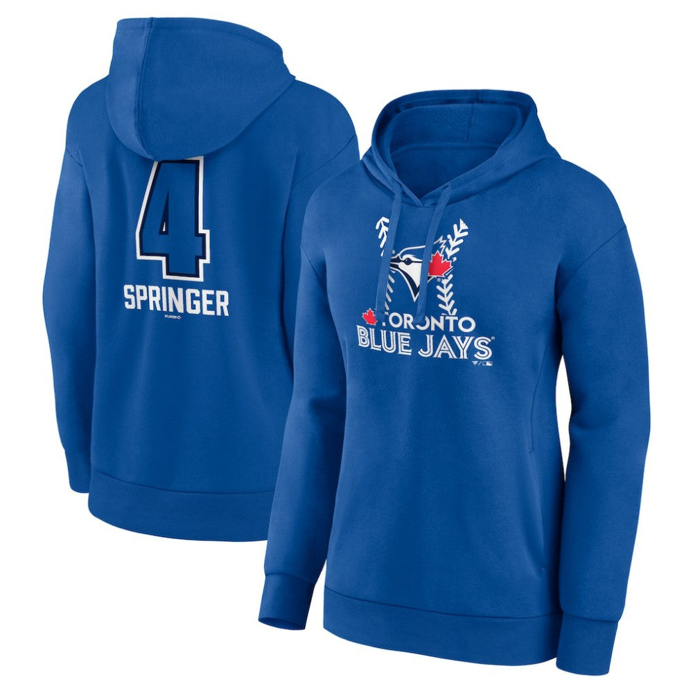 George Springer Toronto Blue Jays Women's Name & Number Fastball Pullover Hoodie - MLB