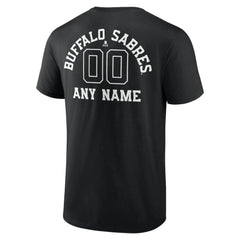 Buffalo Sabres Personalized Name & Number Monochrome T-Shirt - Black - NHL