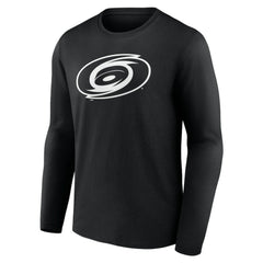 Carolina Hurricanes Personalized Name & Number Monochrome Long Sleeve T-Shirt - Black - NHL