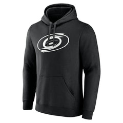 Carolina Hurricanes Personalized Name & Number Monochrome Pullover Hoodie - Black - NHL