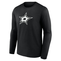 Dallas Stars Personalized Name & Number Monochrome Long Sleeve T-Shirt - Black - NHL