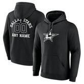 Dallas Stars Personalized Name & Number Monochrome Pullover Hoodie - Black - NHL