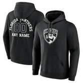 Florida Panthers Personalized Name & Number Monochrome Pullover Hoodie - Black - NHL