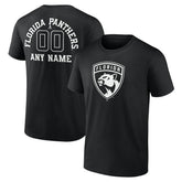 Florida Panthers Personalized Name & Number Monochrome T-Shirt - Black - NHL