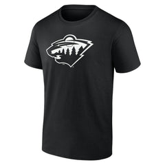 Minnesota Wild Personalized Name & Number Monochrome T-Shirt - Black - NHL