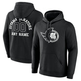 Ottawa Senators Personalized Name & Number Monochrome Pullover Hoodie - Black - NHL
