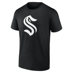 Seattle Kraken Personalized Name & Number Monochrome T-Shirt - Black - NHL