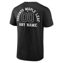 Toronto Maple Leafs Personalized Name & Number Monochrome T-Shirt - Black - NHL
