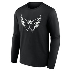 Washington Capitals Personalized Name & Number Monochrome Long Sleeve T-Shirt - Black - NHL