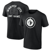 Winnipeg Jets Personalized Name & Number Monochrome T-Shirt - Black - NHL