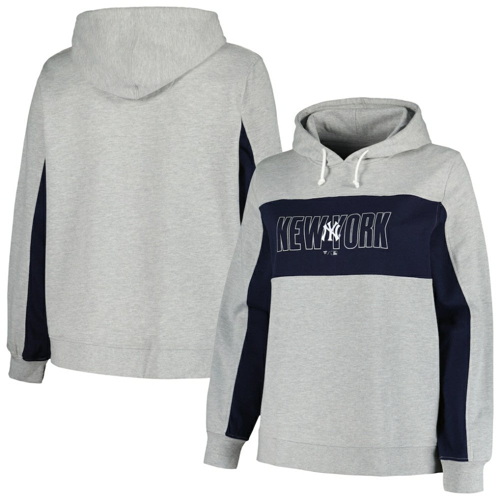 New York Yankees Profile Women's Plus Size Pullover Jersey Hoodie - MLB