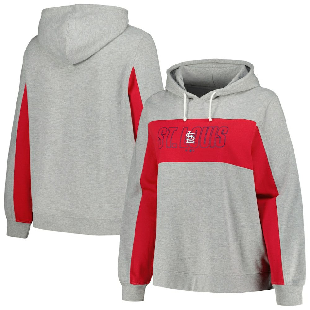 St. Louis Cardinals Profile Women's Plus Size Pullover Jersey Hoodie - MLB