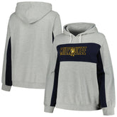 Milwaukee Brewers Profile Women's Plus Size Pullover Jersey Hoodie - MLB