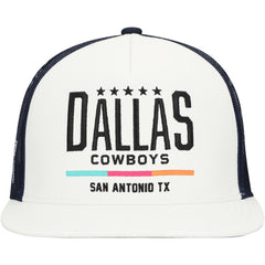 Dallas Cowboys HOOey San Antonio Trucker Snapback Hat – White/Navy | NFL