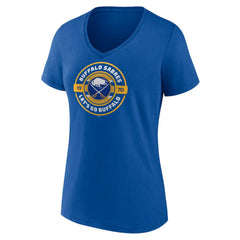Buffalo Sabres Women's Native V-Neck T-Shirt - Royal - NHL