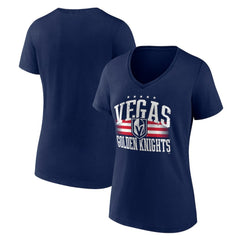 Vegas Golden Knights Women's Americana Team V-Neck T-Shirt - Navy - NHL